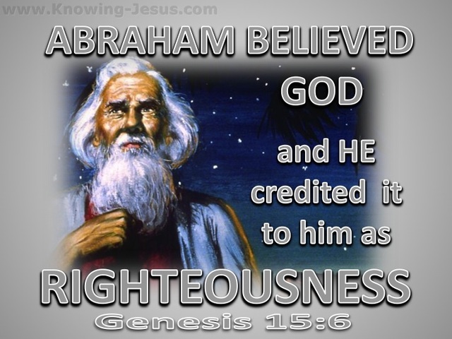 Genesis 15:6 Abraham Believed God (silver)